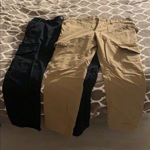 Black and khaki cargo pants